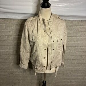 Rails‎ Collins White Mini Cheetah Print Utility Jacket XS